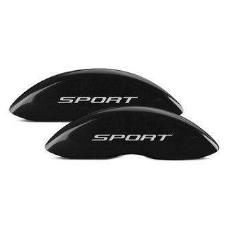 MGP® - Gloss Black Caliper Covers with No Bolts SPORT 2015 Engraving (Full Kit, 4 pcs)