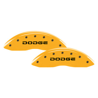 MGP® - Gloss Yellow Caliper Covers with Broken Dodge Engraving (Full Kit, 4 pcs)