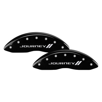MGP® - Gloss Black Caliper Covers with Journey and Stripes Engraving (Full Kit, 4 pcs)
