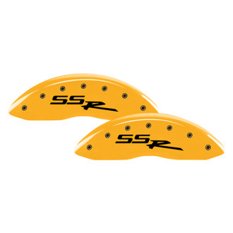 MGP® - Gloss Yellow Caliper Covers with SSR Logo Engraving (Full Kit, 4 pcs)