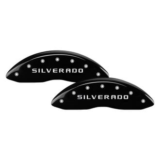 MGP® - Gloss Black Caliper Covers with Silverado Engraving (Full Kit, 4 pcs)