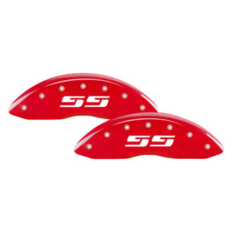 MGP® - Gloss Red Front Caliper Covers with SS Silverado Engraving