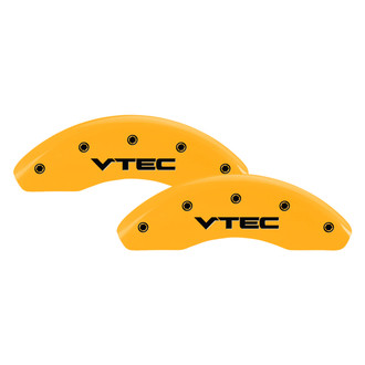 MGP® - Gloss Yellow Caliper Covers with Vtec Engraving (Full Kit, 4 pcs)