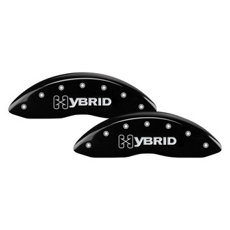 MGP® - Gloss Black Caliper Covers with GM Hybrid Logo Engraving (Full Kit, 4 pcs)