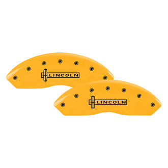 MGP® - Gloss Yellow Caliper Covers with Lincoln / MKX Engraving (Full Kit, 4 pcs)