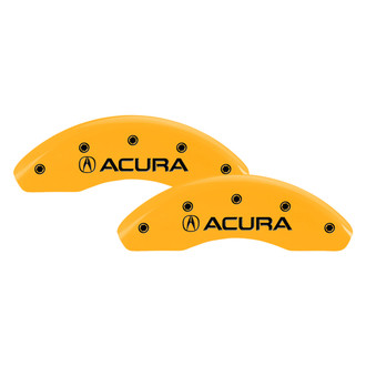 MGP® - Gloss Yellow Caliper Covers with Acura / RDX Engraving (Full Kit, 4 pcs)