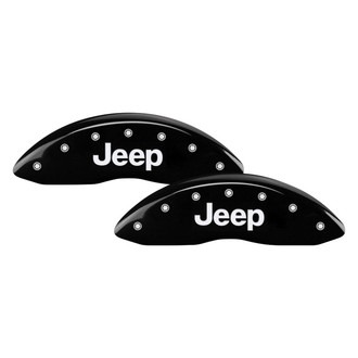 MGP® - Gloss Black Caliper Covers with Jeep Engraving (Full Kit, 4 pcs)