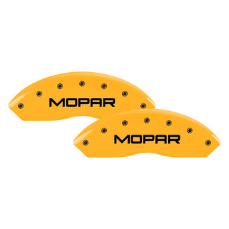 MGP® - Gloss Yellow Caliper Covers with Mopar Engraving (Full Kit, 4 pcs)