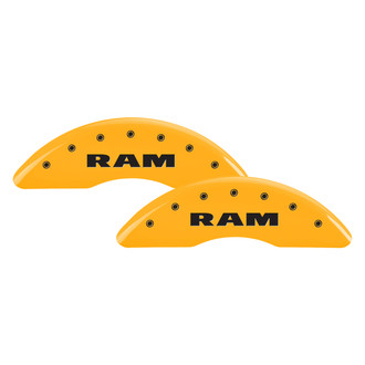 MGP® - Gloss Yellow Caliper Covers with Ram / Ramhead Engraving (Full Kit, 4 pcs)