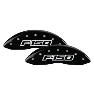 MGP® - Gloss Black Caliper Covers with Ford F-150 Logo Engraving from 2009 (Full Kit, 4 pcs)
