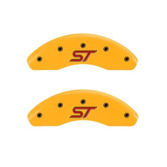 MGP® - Gloss Yellow Caliper Covers with ST and Bolts Engraving (Full Kit, 4 pcs)