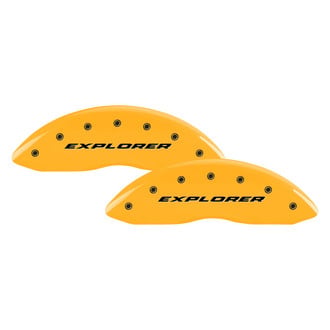 MGP® - Gloss Yellow Caliper Covers with Explorer 2012 Engraving (Full Kit, 4 pcs)