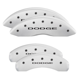 MGP® - Gloss White Caliper Covers with Dodge Engraving (Full Kit, 4 pcs)