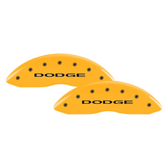 MGP® - Gloss Yellow Caliper Covers with Dodge Engraving (Full Kit, 4 pcs)