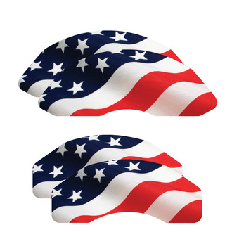 MGP® - Stars and Stripes Caliper Covers with Stars and Stripes Engraving (Full Kit, 4 pcs)