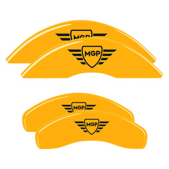MGP® - Gloss Yellow Caliper Covers with MGP Digitally Printed Logo (Full Kit, 4 pcs)