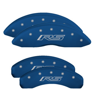 MGP® - Gloss Blue Caliper Covers with RS Gen 5 Camaro Engraving (Full Kit, 4 pcs)