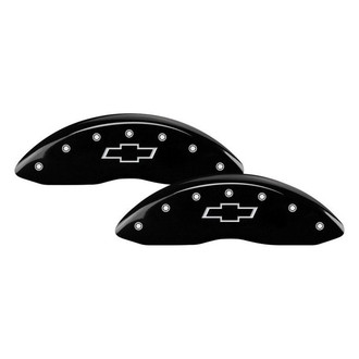 MGP® - Gloss Black Caliper Covers with Bowtie Engraving (Full Kit, 4 pcs)