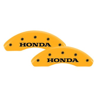 MGP® - Gloss Yellow Caliper Covers with Honda Engraving (Full Kit, 4 pcs)