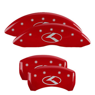 MGP® - Gloss Red Caliper Covers with Circle K/Kia Engraving (Full Kit, 4 pcs)