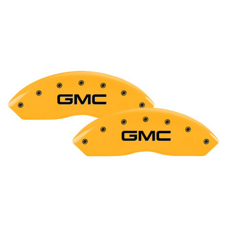 MGP® - Gloss Yellow Caliper Covers with GMC Engraving (Full Kit, 4 pcs)