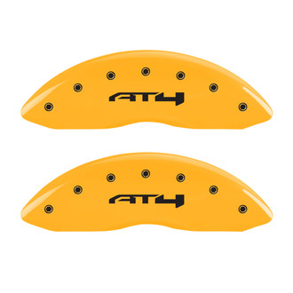 MGP® - Gloss Yellow Caliper Covers with AT4 Engraving (Full Kit, 4 pcs)