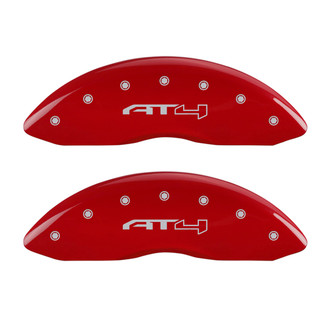 MGP® - Gloss Red Caliper Covers with AT4 Outline Engraving (Full Kit, 4 pcs)