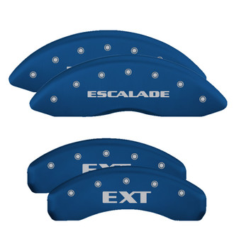 MGP® - Gloss Blue Caliper Covers with Escalade / EXT Engraving (Full Kit, 4 pcs)