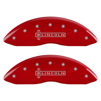 MGP® - Gloss Red Caliper Covers with Lincoln / Star Logo Engraving (Full Kit, 4 pcs)