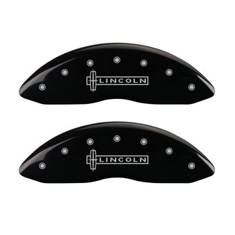 MGP® - Gloss Black Caliper Covers with Lincoln Engraving (Full Kit, 4 pcs)