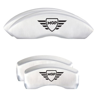 MGP® - Gloss White Caliper Covers with MGP Engraving (Full Kit, 4 pcs)