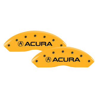 MGP® - Gloss Yellow Caliper Covers with Acura Engraving (Full Kit, 4 pcs)
