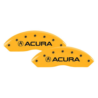 MGP® - Gloss Yellow Caliper Covers with Acura Engraving (Full Kit, 4 pcs)