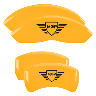 MGP® - Gloss Yellow Caliper Covers with MGP Digitally Printed Logo (Full Kit, 4 pcs)
