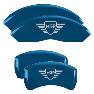 MGP® - Gloss Blue Caliper Covers with MGP Engraving (Full Kit, 4 pcs)