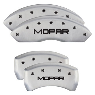 MGP® - Gloss White Caliper Covers with Mopar Engraving (Full Kit, 4 pcs)