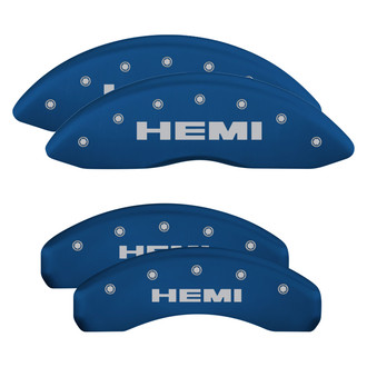MGP® - Gloss Blue Caliper Covers with Hemi Engraving (Full Kit, 4 pcs)