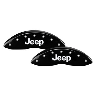 MGP® - Gloss Black Caliper Covers with Jeep Engraving (Full Kit, 4 pcs)