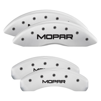 MGP® - Gloss White Caliper Covers with Mopar Engraving (Full Kit, 4 pcs)