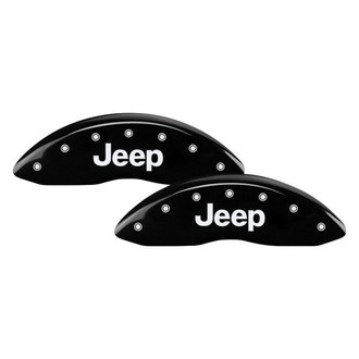 MGP® - Gloss Black Caliper Covers with Jeep Engraving (Full Kit, 4 pcs)
