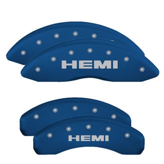 MGP® - Gloss Blue Caliper Covers with Hemi Engraving (Full Kit, 4 pcs)
