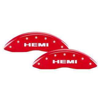 MGP® - Gloss Red Caliper Covers with Hemi Engraving (Full Kit, 4 pcs)