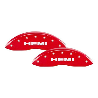 MGP® - Gloss Red Caliper Covers with Hemi Engraving (Full Kit, 4 pcs)