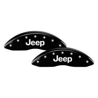 MGP® - Gloss Black Caliper Covers with Jeep Engraving (Full Kit, 4 pcs)