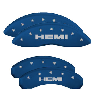 MGP® - Gloss Blue Caliper Covers with Hemi Engraving (Full Kit, 4 pcs)