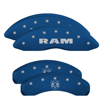 MGP® - Gloss Blue Caliper Covers with Ram / Ramhead Engraving (Full Kit, 4 pcs)