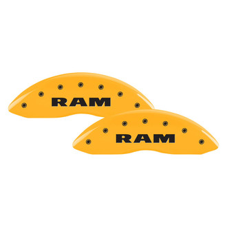 MGP® - Gloss Yellow Caliper Covers with Ram / Ramhead Engraving (Full Kit, 4 pcs)