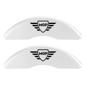 MGP® - Gloss White Caliper Covers with MGP Engraving (Full Kit, 4 pcs)