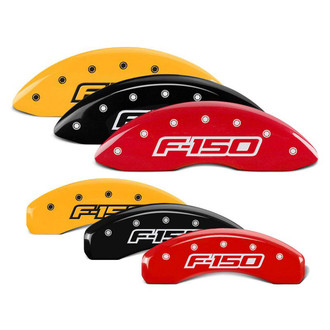 MGP® - Caliper Covers with Ford F-150 Logo Engraving from 2009 (Full Kit, 4 pcs)