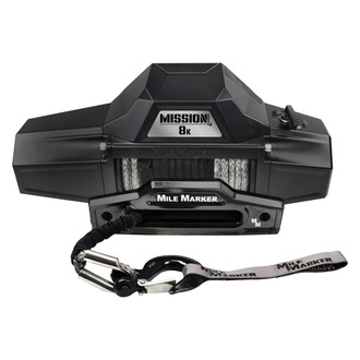 Mile Marker® - 8,000 lbs Mission Covert Black Winch with Synthetic Rope
